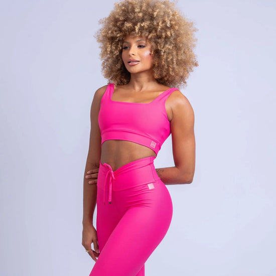 Top Fitness Open Rosa Pink - Maré Maria moda fitness