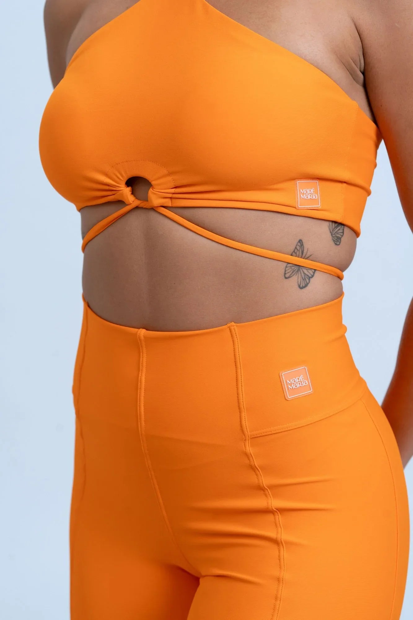 Calça Legging fitness Classic Tangerina compressão - Maré Maria moda fitness