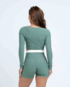 Top Fitness Classic Manga Longa Verde Eucalipto - Maré Maria moda fitness