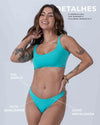 Calcinha Asa Delta Verde Piscina - Maré Maria moda fitness