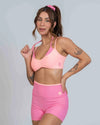 Short Fitness Line Rosa Malibu com Coral - Maré Maria moda fitness