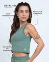 Regata Cropped Moletinho - Maré Maria moda fitness
