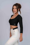 Top Fitness Classic Manga Longa Super Black - Maré Maria moda fitness