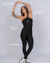 Macacão Fitness Vivi Super Black - Maré Maria moda fitness
