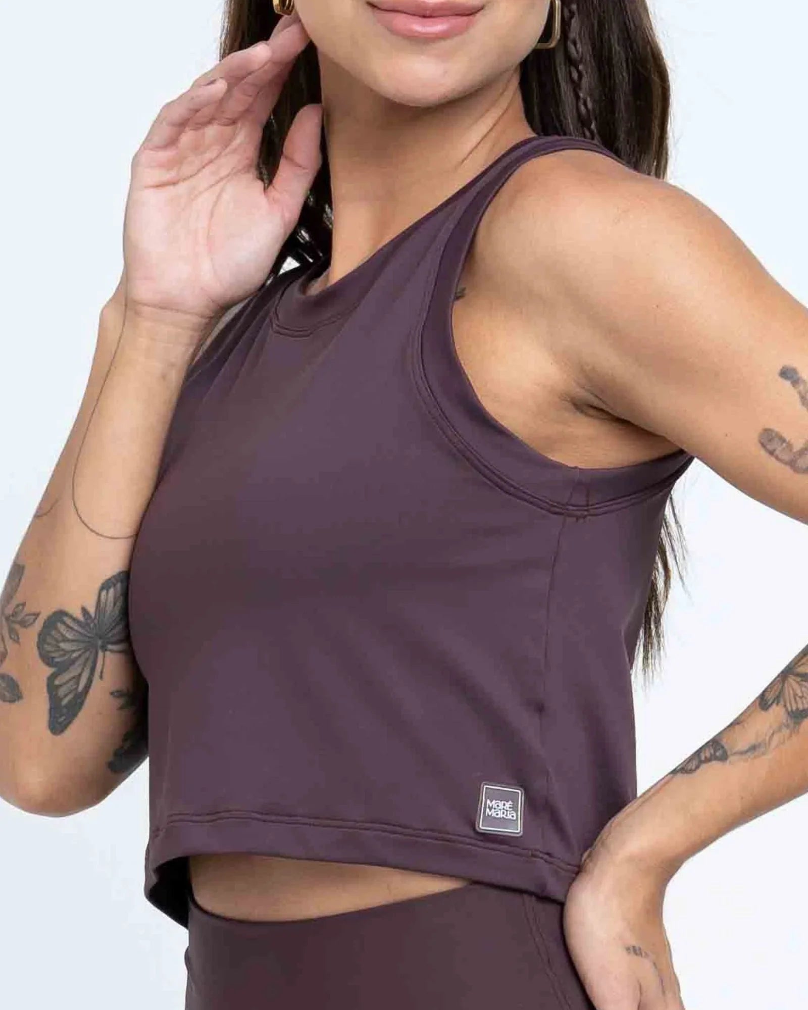 Regata Cropped Moletinho - Maré Maria moda fitness