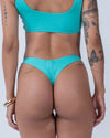 Calcinha Asa Delta Verde Piscina - Maré Maria moda fitness