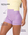 Short Fitness Classic Duo Lavanda com Chá Verde compressão S/ empina bumbum - Maré Maria moda fitness