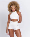 Short fitness Smile Off white Empina Bumbum - Maré Maria moda fitness