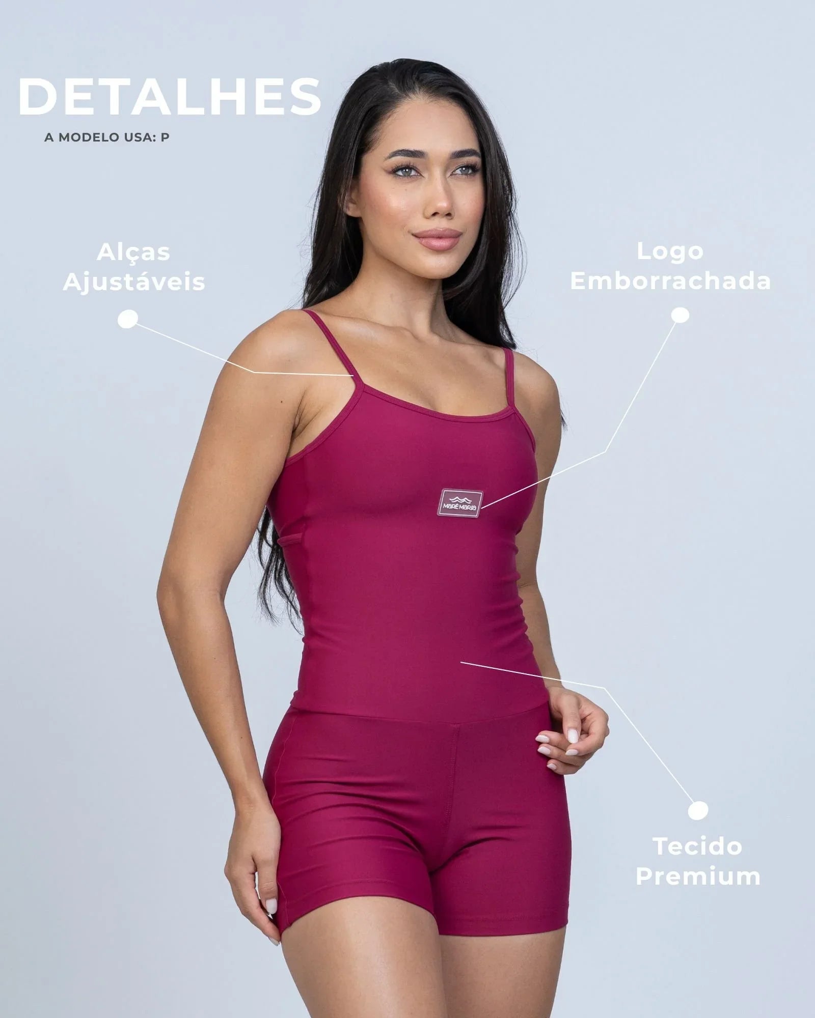 Macaquinho Fitness Mood Rouge - Maré Maria moda fitness