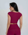 Top Fitness Ana manguinha Rouge - Maré Maria moda fitness