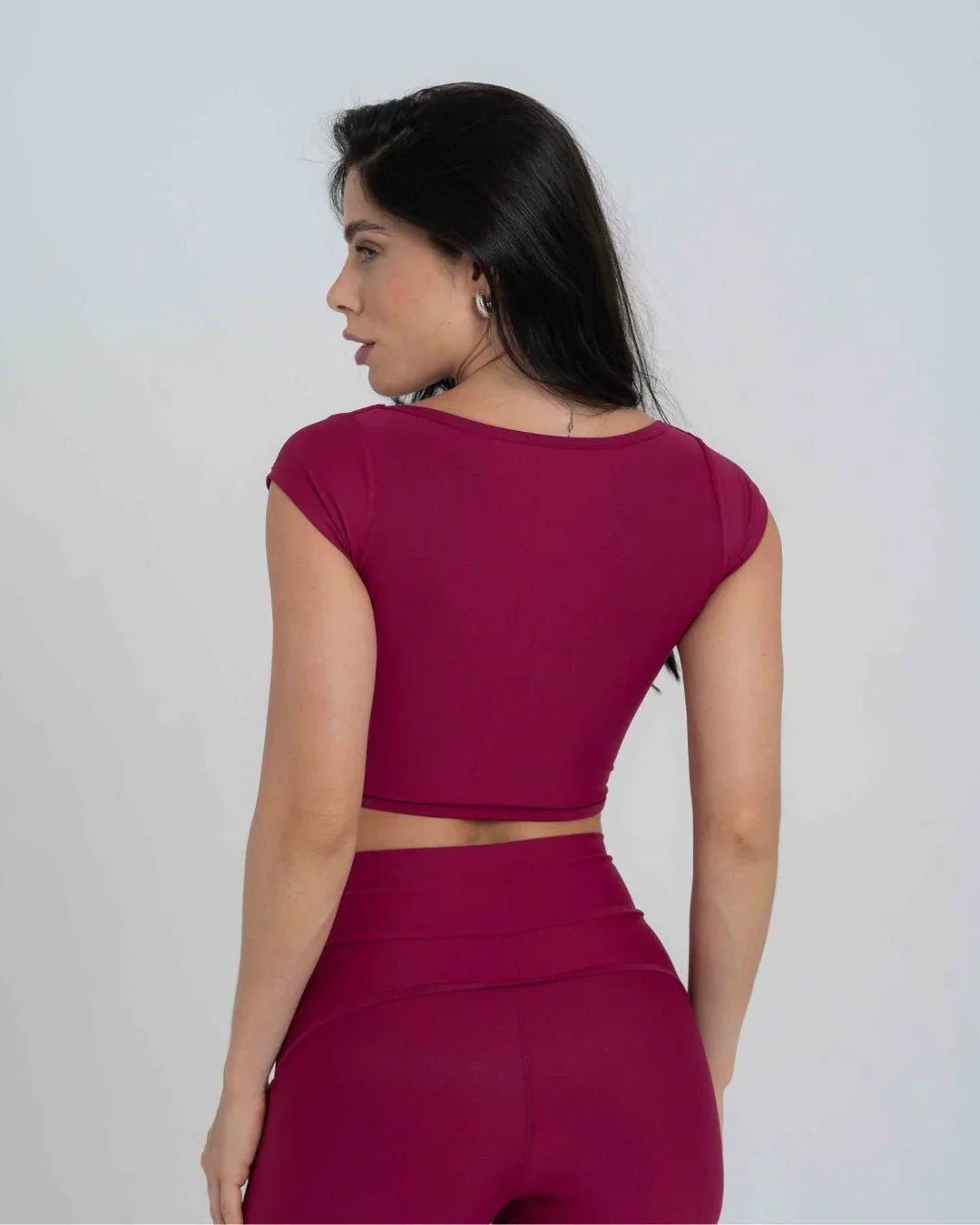 Top Fitness Ana manguinha Rouge - Maré Maria moda fitness