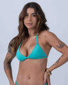 Top Cortininha Fixo Verde Piscina - Maré Maria moda fitness