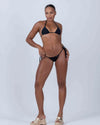 Calcinha Cortininha de Lacinho Preto - Maré Maria moda fitness