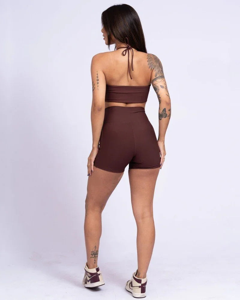 Top Fitness Niara Chocolate Dark - Maré Maria moda fitness