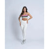 Calça Legging fitness Classic Off White com compressão e sem empina bumbum - Maré Maria moda fitness