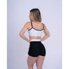 Top fitness Ternura Off White com alça Super Black - Maré Maria moda fitness