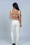 Macacão Fitness Classico Off White Compressão - Maré Maria moda fitness