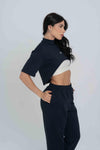 Dueto de Cropped Mach Preto com Luna - Maré Maria moda fitness
