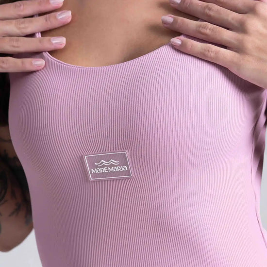 Macacão Wave Canelado sem costura frontal - Maré Maria moda fitness