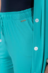 Calça pantalona beach Verde Piscina - Maré Maria moda fitness
