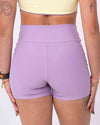 Short Fitness Confort sem costura frontal Lavanda compressão S/ empina - Maré Maria moda fitness