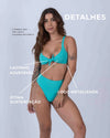 Top de Lacinho Verde Piscina - Maré Maria moda fitness