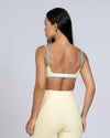 Top Fitness Fresh Duo Amarelo Brisa com Azul céu - Maré Maria moda fitness