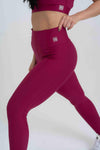Legging Classic Rouge compressão sem empina bumbum - Maré Maria moda fitness