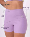 Short Fitness Confort sem costura frontal Lavanda compressão S/ empina - Maré Maria moda fitness