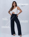 Calça pantalona beach preta - Maré Maria moda fitness