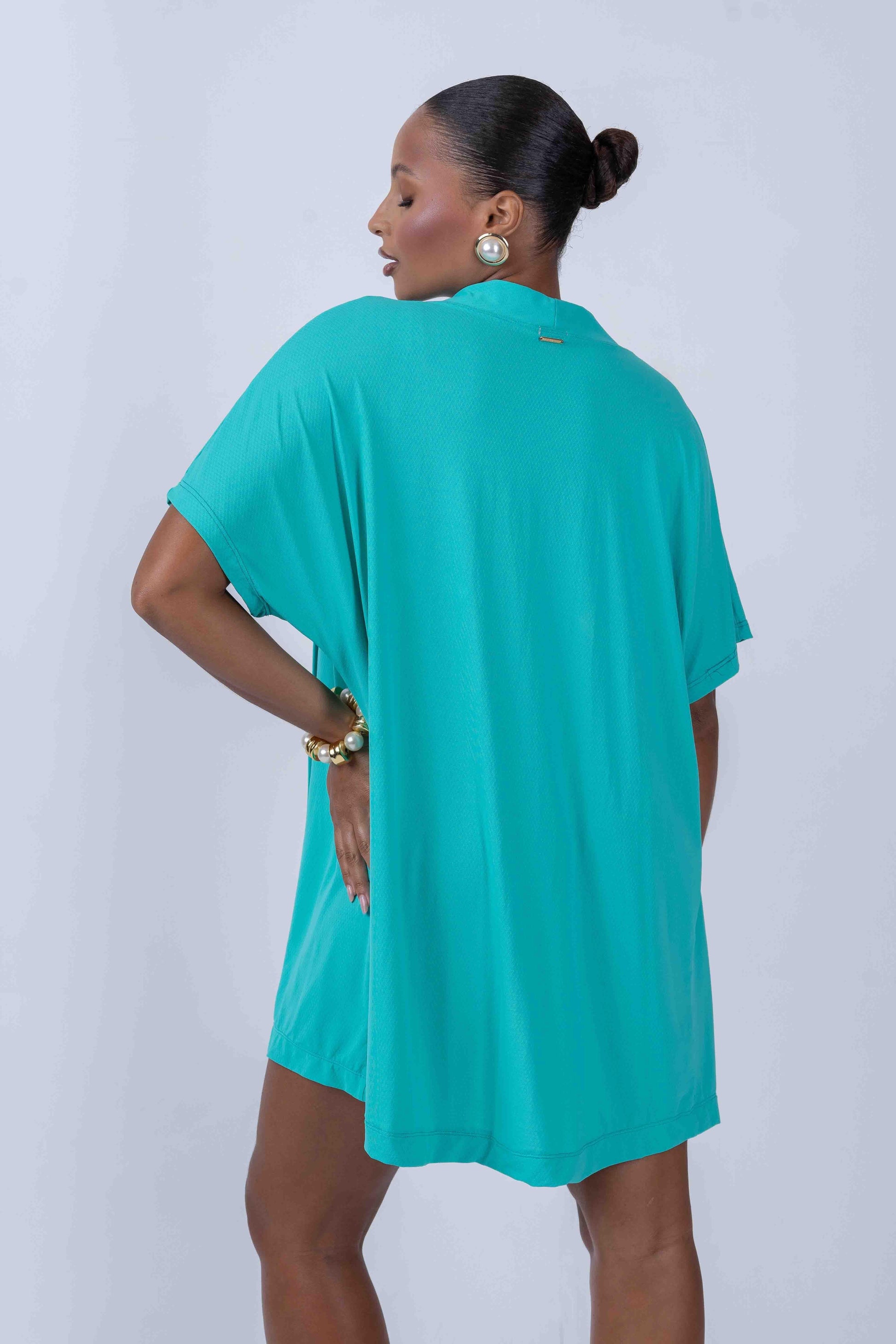 Kimono beach Verde Piscina - Maré Maria moda fitness
