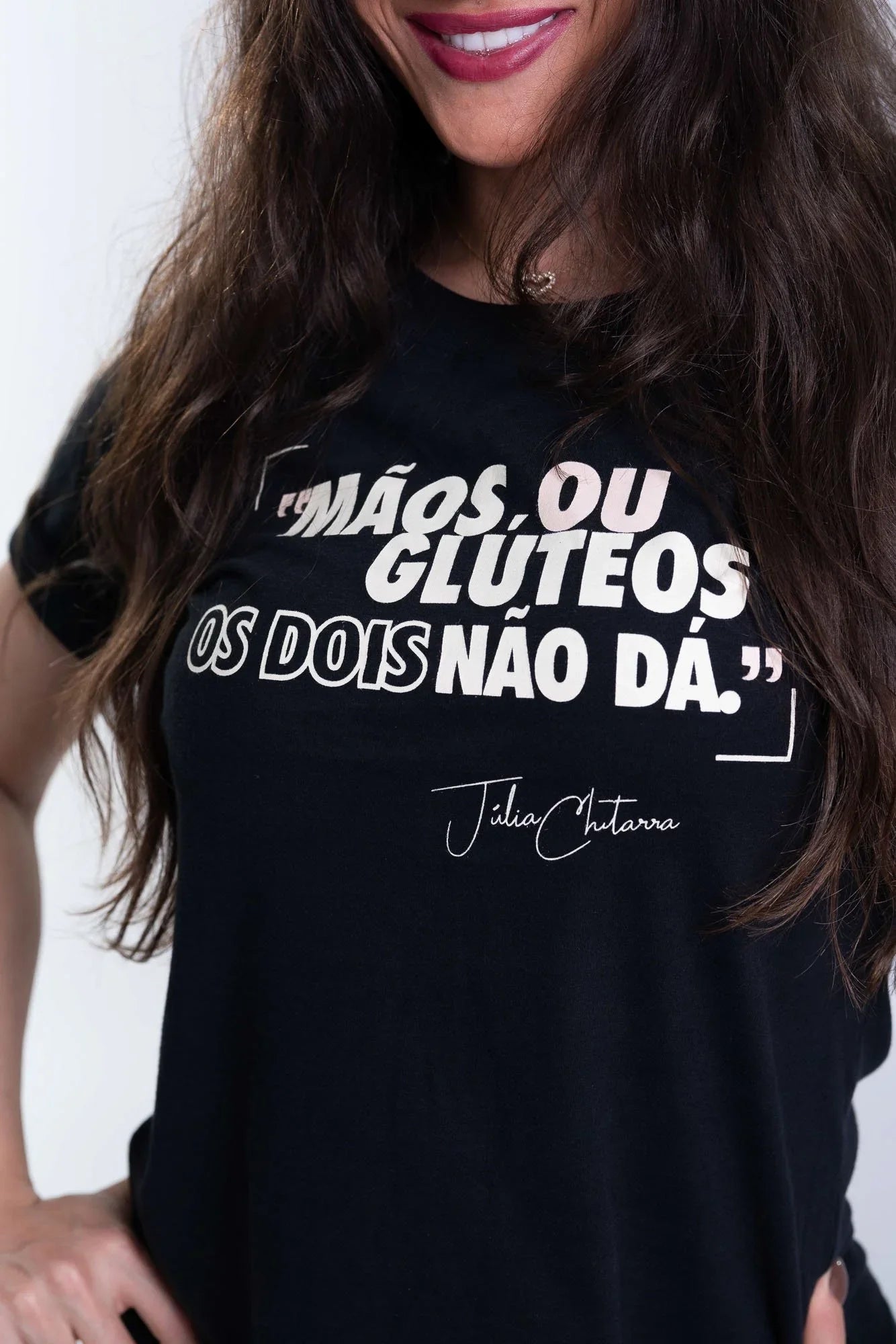 T-Shirt fitness Focus Julia Preta - Maré Maria moda fitness
