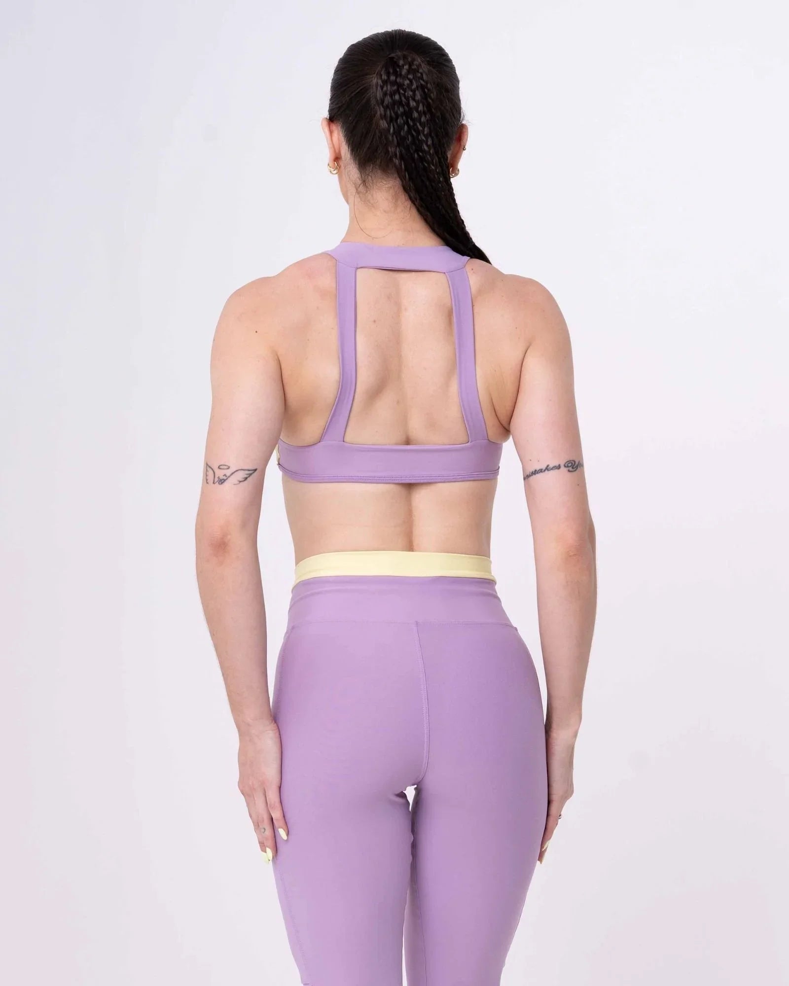 Calça Classic Duo Lavanda com Chá Verde Compressão c/ bolso - Maré Maria moda fitness