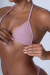 Top Cortininha de Lacinho Rosa Glam - Maré Maria moda fitness