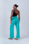 Calça pantalona beach Verde Piscina - Maré Maria moda fitness