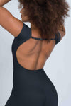Macaquinho Fitness Wave Preto compressão - Maré Maria moda fitness