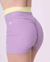 Short Fitness Duo Lavanda com Chá Verde empina bumbum - Maré Maria moda fitness