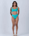 Calcinha Hot Pant Verde Piscina - Maré Maria moda fitness