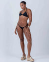 Calcinha Cortininha Fixa com regulador Preto - Maré Maria moda fitness