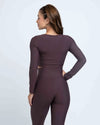 Calça Classic Marrom Ébano compressão com bolso - Maré Maria moda fitness