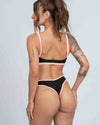 Calcinha Asa Delta Duo Super Black com Coral - Maré Maria moda fitness