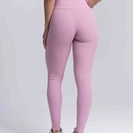 Calça Fitness Confort Canelado sem costura frontal - Maré Maria moda fitness