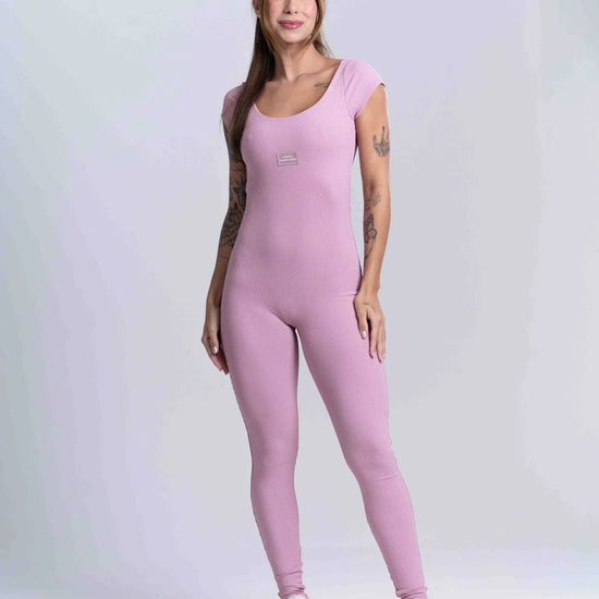 Macacão Wave Canelado sem costura frontal - Maré Maria moda fitness