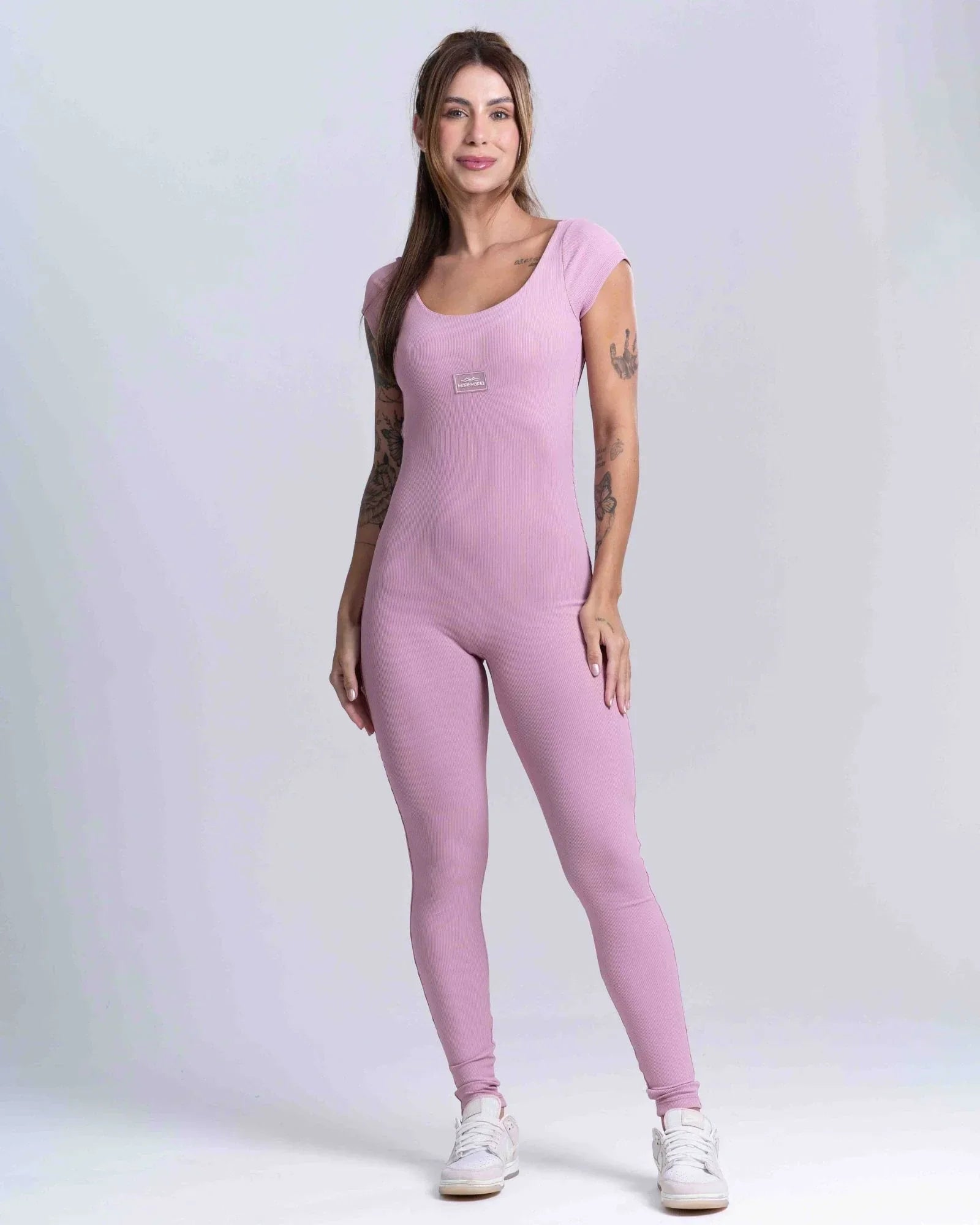 Macacão Wave Canelado sem costura frontal - Maré Maria moda fitness