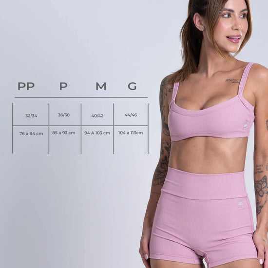 Top Fitness Flow Canelado - Maré Maria moda fitness