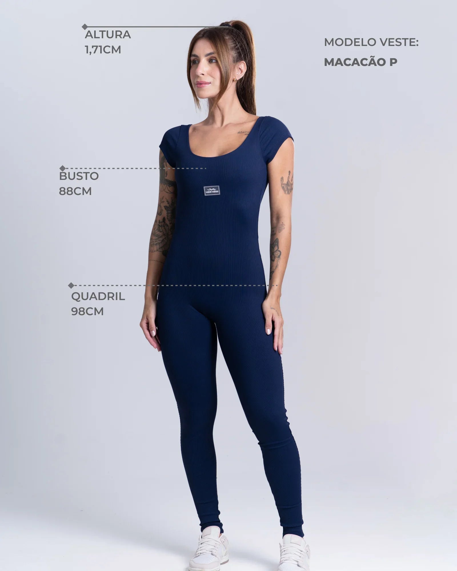 Macacão Wave Canelado sem costura frontal - Maré Maria moda fitness