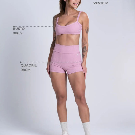Calça Fitness Confort Canelado sem costura frontal - Maré Maria moda fitness