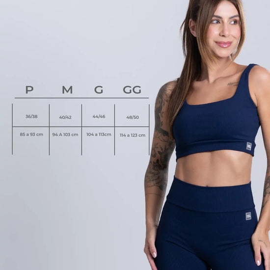 Top Fitness Open Canelado - Maré Maria moda fitness