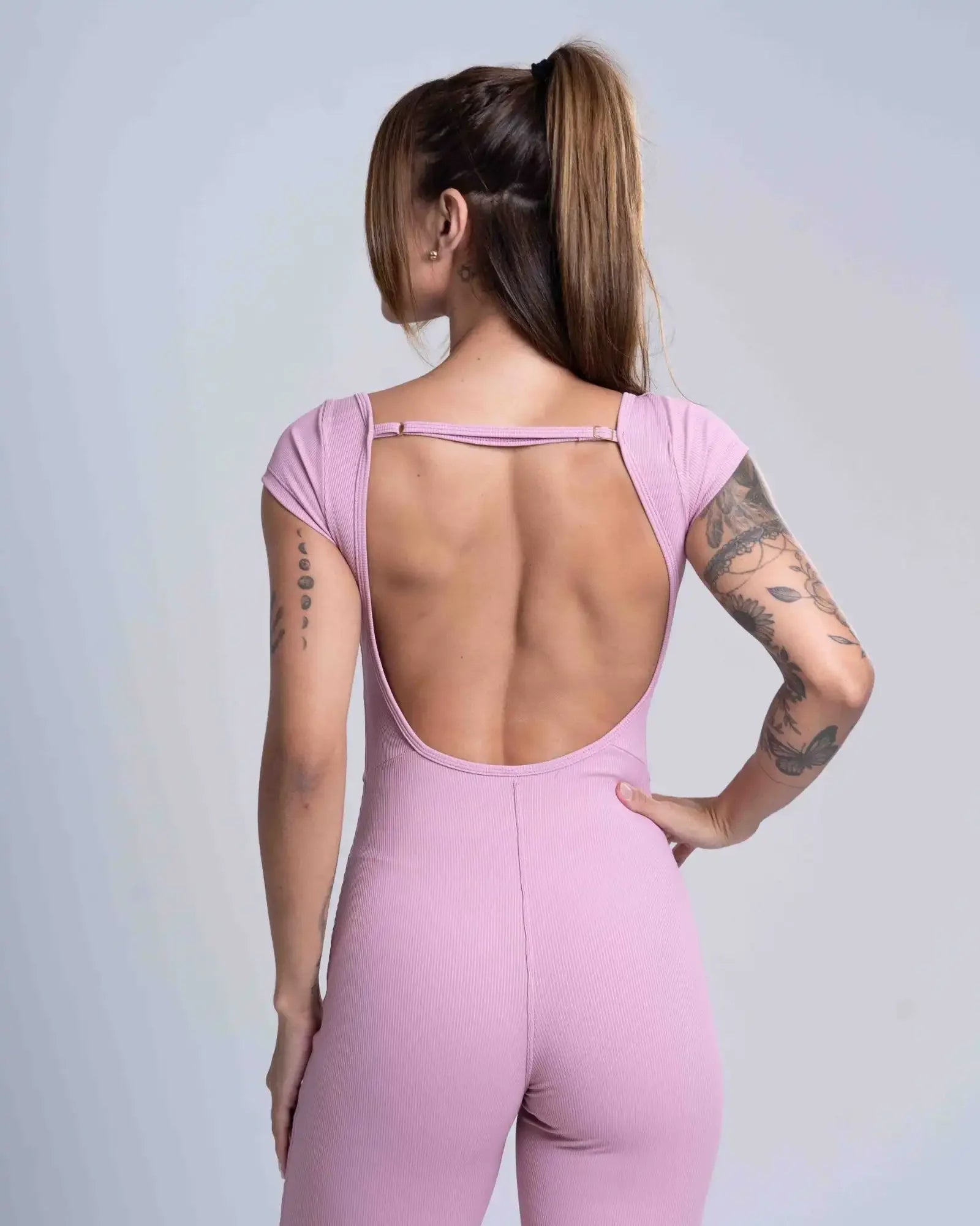 Macacão Wave Canelado sem costura frontal - Maré Maria moda fitness