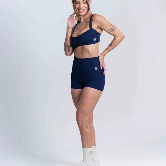 Short Fitness Confort Canelado sem costura frontal - Maré Maria moda fitness